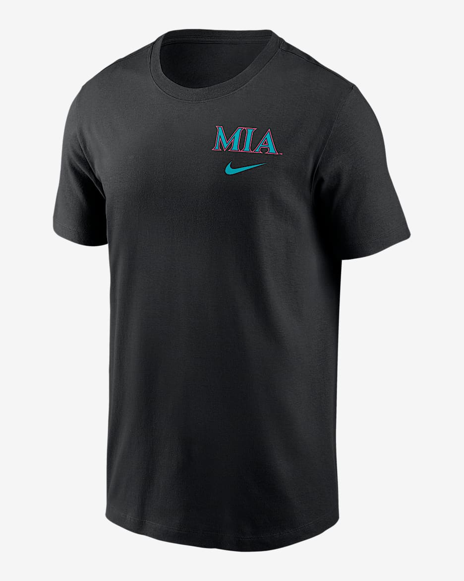 売れ筋商品|||ナイキ Tシャツ トップス レディース Men's Black Miami Marlins Fashion Over Shoulder Logo Legend T-shirt Black Men's Nike Black Miami Marlins Fashion Over Shoulder Logo